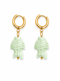 Pendientes Perca Verde Agua MAR