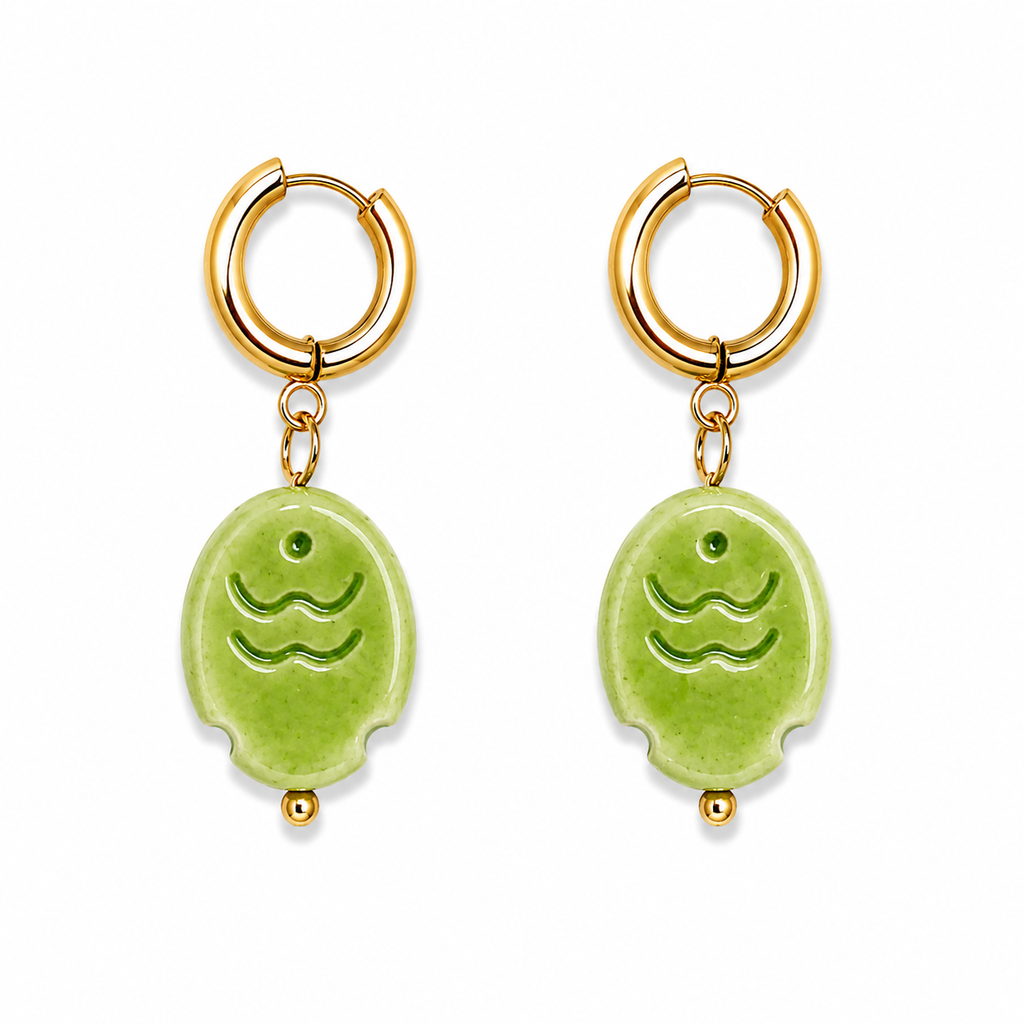 Pendientes Pez Verde Agua MAR