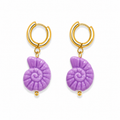 Pendientes Caracol Marino MORADO