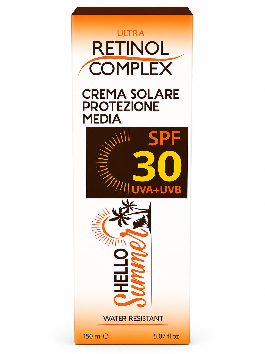 Crema Solar 30SPF Waterproof RETINOL COMPLEX