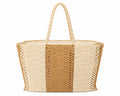 Bolso Rafia Tricolor CREMA