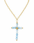 Collar Cruz Cuentas CELESTE