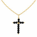 Collar Cruz Cuentas NEGRO